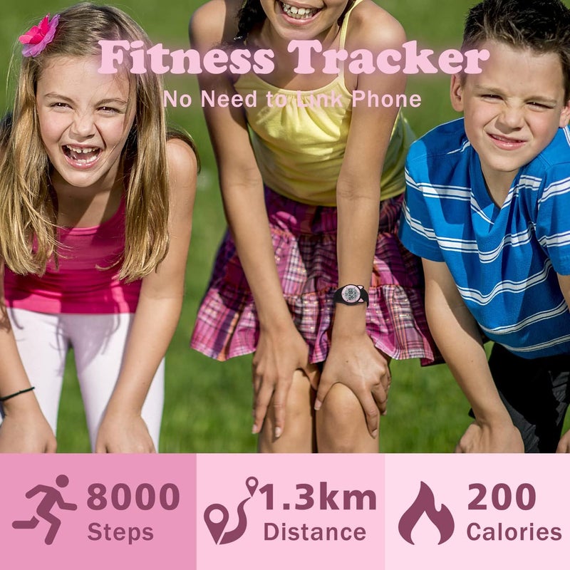 A ALPS Kids Watches for Girls Boys Digital Sport Watch with Step Counter Pedometer Vibration Alarm Clock, No App Waterproof Fitness Tracker Kids Watch Boys Girls Teens Students Ages 5-16 - Image 2